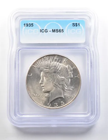 1935 Peace Silver Dollar MS65 ICG a9549