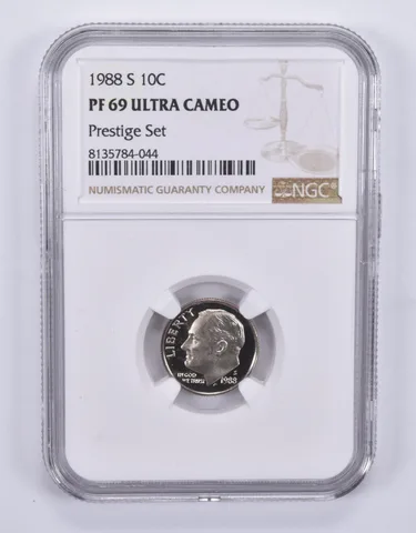 1988-S Roosevelt Dime Prestige Set PF69 UCAM NGC Brown Label