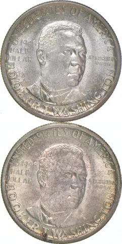Lot (2) 1946-S Booker T. Washington Commemorative Half Dollars a7527