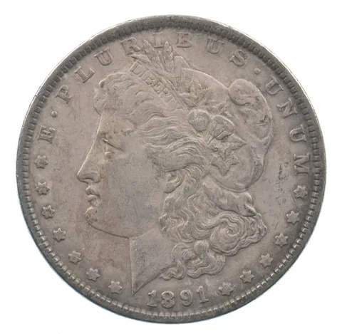 Early - 1891 Morgan Silver Dollar - 90% US Coin *839