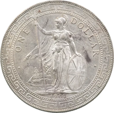1907 Great Britain Trade Dollar British *9543