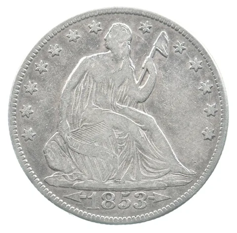 1853-O Seated Liberty Half Dollar Arrows Rays *4801
