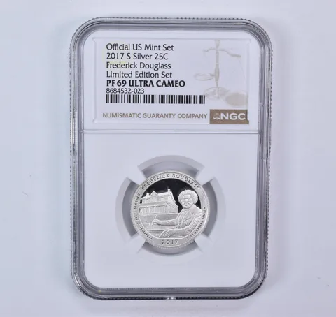 2017-S ATB Quarter Silver Frederick Douglass Limited Edition Set PF69 UCAM NGC