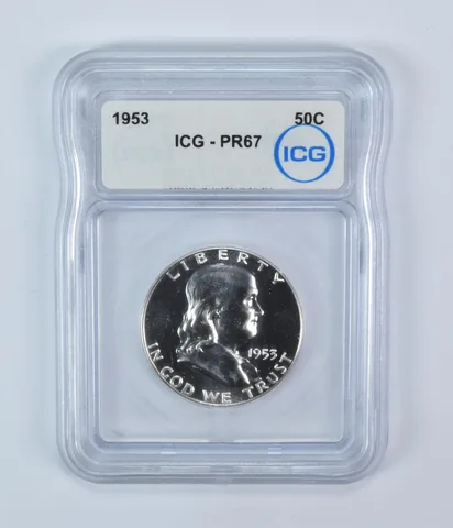 1953 Franklin Half Dollar PR67 ICG