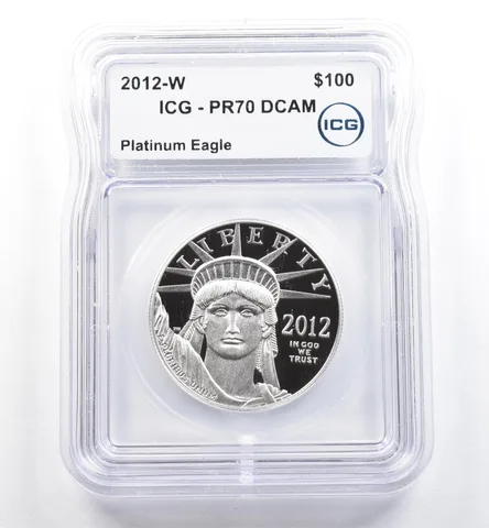 2012-W $100 American Platinum Eagle 1 Oz Platinum PR70 DCAM ICG