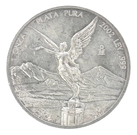 2002 Mo Mexico 1 Onza Silver Libertad Peripheral Tone *6278