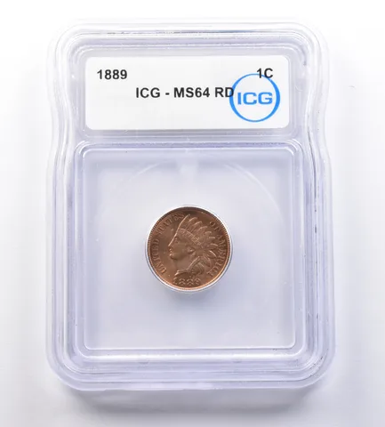 1889 Indian Head Cent MS64 RD ICG *9554