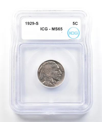 1929-S Indian Head Buffalo Nickel MS65 ICG *0724