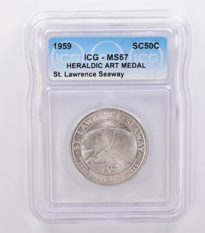 1959 So Called Half Dollar St Lawrence Seaway MS67 ICG Nice Tone Reverse *8681