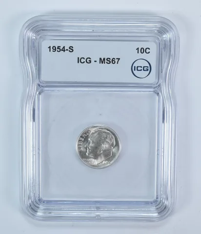 1954-S Roosevelt Dime MS67 ICG