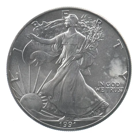 Better Date 1991 American Silver Eagle 1 Troy Oz .999 Fine Silver *672