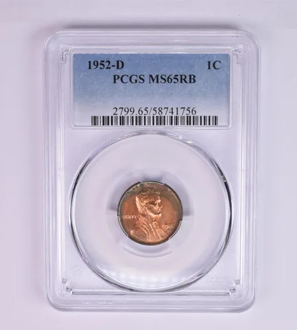 1952-D Lincoln Wheat Cent MS65 RB PCGS Beautiful Tone *1227