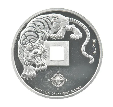 2020 China 1 Oz Platinum Medal White Tiger Of The West Autumn *2289