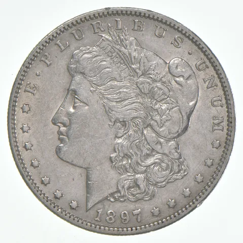 AU+ 1897-O Morgan Silver Dollar (1 coin)