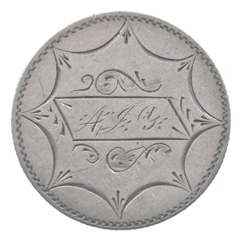 1855 Seated Liberty Quarter Arrows Love Token AJY a8587
