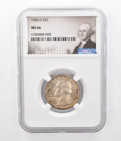 1958-D Washington Quarter MS66 NGC Beautiful Tone *2326