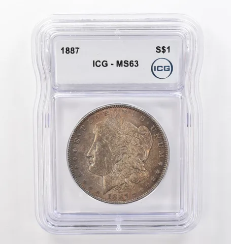 1887 Morgan Silver Dollar MS63 ICG Beautiful Tone *6187