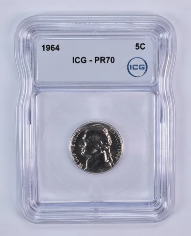 1964 Jefferson Nickel PR70 ICG