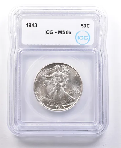1943 Walking Liberty Half Dollar MS66 ICG *4660
