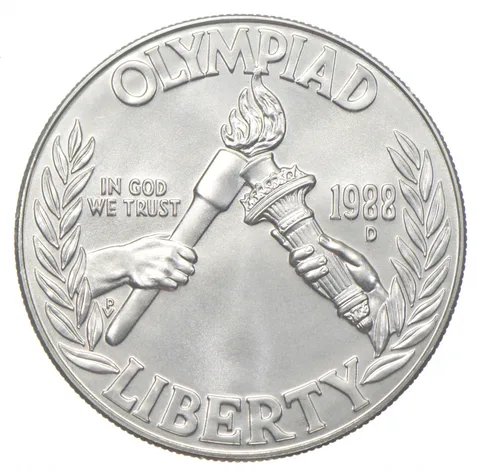 1988-D Unc Olympic Commemorative Silver Dollar $1