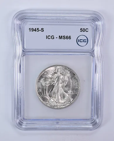 1945-S Walking Liberty Half Dollar MS66 ICG