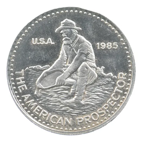 1985 1 Oz Platinum Round Engelhard Prospector Eagle Reverse *5890