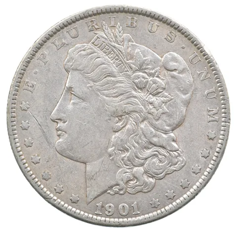 1901 Morgan Silver Dollar a8958
