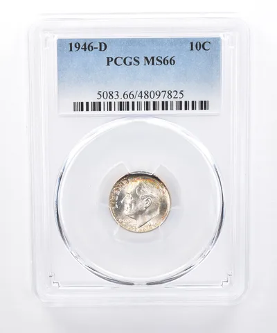 1946-D Roosevelt Dime MS66 PCGS Beautiful Tone *8364