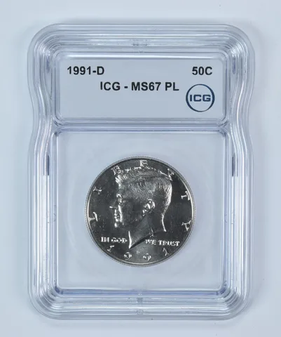 1991-D Kennedy Half Dollar MS67 PL ICG