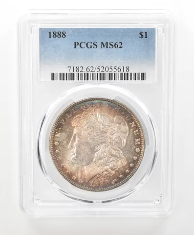 1888 Morgan Silver Dollar MS62 PCGS Beautiful Tone *6651
