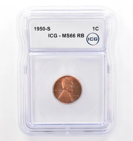 1950-S Lincoln Wheat Cent MS66 RB ICG Beautiful Tone *7703