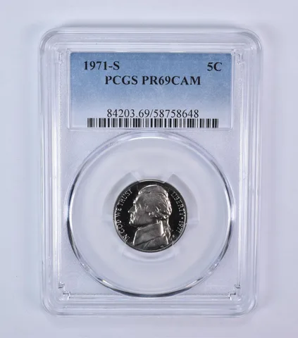 1971-S Jefferson Nickel PR69 CAM PCGS Blue Label