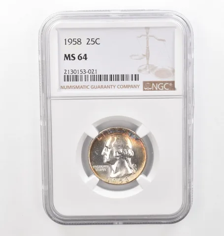 1958 Washington Quarter MS64 NGC Beautiful Tone *2245