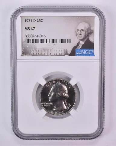 1971-D Washington Quarter MS67 NGC Special Label