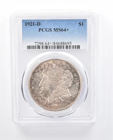 1921-D Morgan Silver Dollar MS64+ PCGS Beautiful Tone *3741