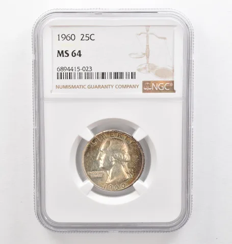 1960 Washington Quarter MS64 NGC Beautiful Tone *0283