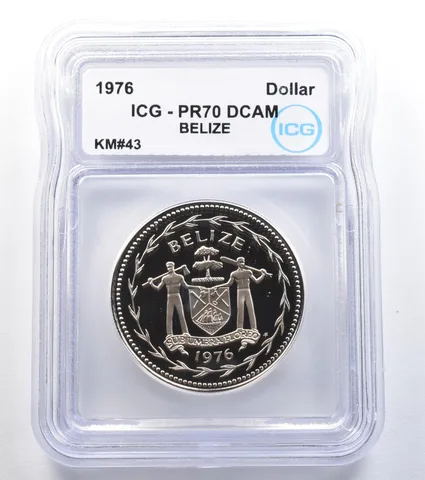 1976 Belize Dollar KM#43 PR70 DCAM ICG *7960