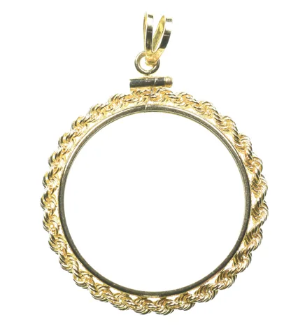 14kt Gold Coin Bezel For 1/2 Oz US Gold Eagle (27mm) (3.7g) a6789