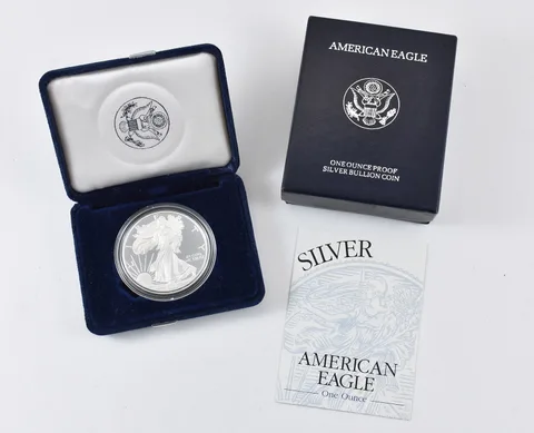 1996-P American Silver Eagle PROOF 1 Oz Silver - Coin & Box & COA