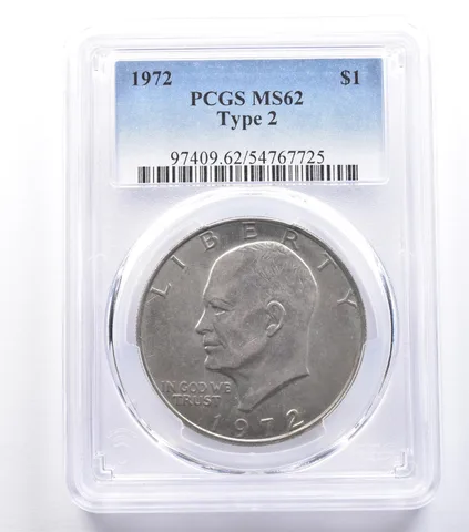1972 Eisenhower $1 Type 2 MS62 PCGS *8821