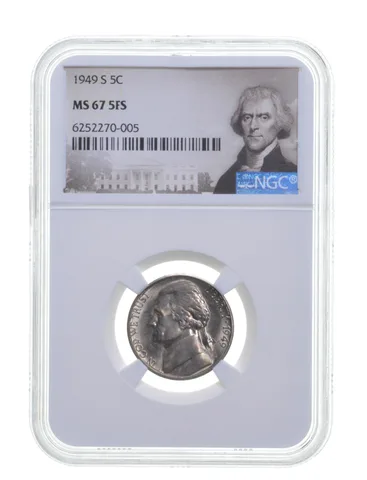 MS67 5FS 1949-S Jefferson Nickel - Graded NGC *3642