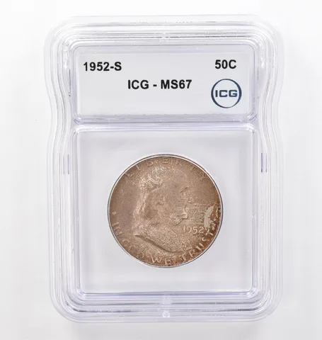 1952-S Franklin Half Dollar MS67 ICG Beautiful Tone *6201