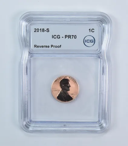2018-S Lincoln Shield Cent Reverse Proof PR70 ICG