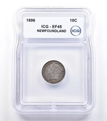1896 Newfoundland 10 Cents EF45 ICG *1789