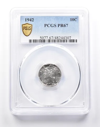 1942 Mercury Dime PR67 PCGS a6513