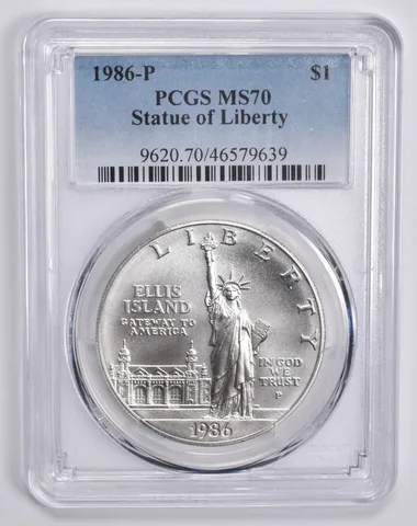 1986-P Statue Of Liberty Commemorative Silver Dollar MS70 PCGS