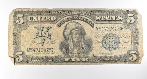 1899 $5 Silver Certificate Large Note Blue Seal Chief *2760