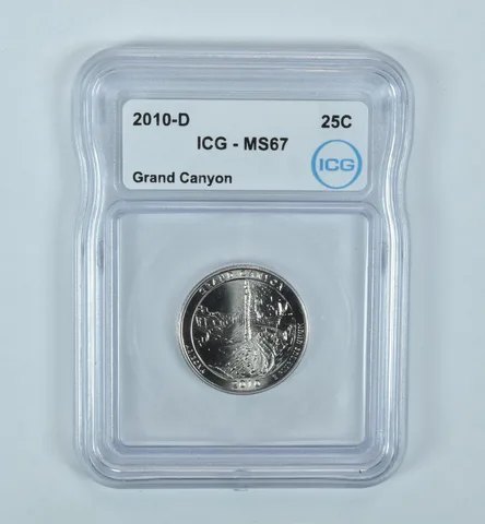 2010-D Washington Quarter ATB Grand Canyon MS67 ICG