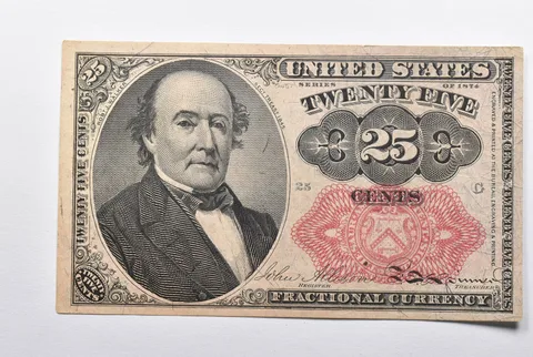 1874-G 25 Cents United States Fractional Currency *9543