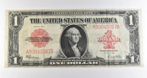 1923 $1 Legal Tender Large Note Red Seal *3588